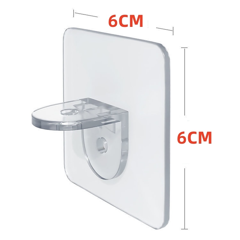 20 Pcs Self-Adhesive Shelf Bracket Pegs Plastic L Shaped Cabinet Bracket Supports, 60 x 60mm4