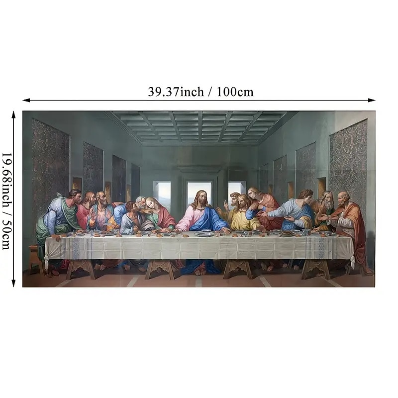 1PC Leonardo Da Vinci's The Last Supper Posters And Print Wall Art Canvas Painting Famous Painting Art For Living Room Cuadros Decor No Frame2