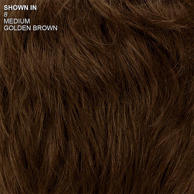 Long Wig with Swept Bangs and Bouncy Curls / Multi-Tonal Shades of Blonde Silver Brown and Red2