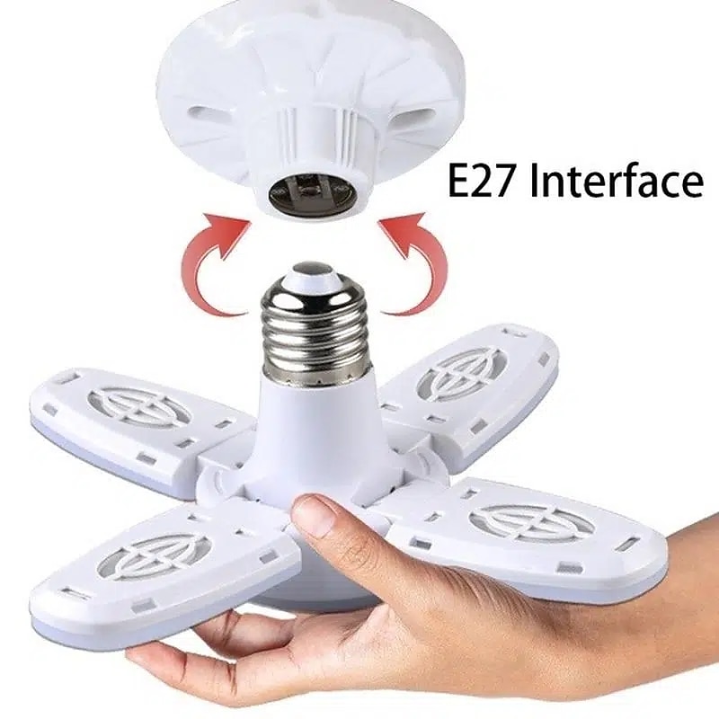 E27 LED Bulb Fan Blade Timing Lamp AC85-265V 28W Foldable Led Light Bulb Lampada For Home Ceiling Light4
