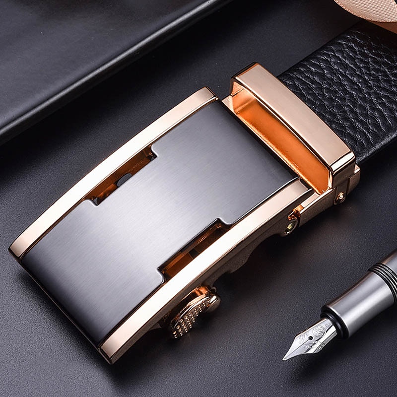 Men's Leather Belt Ratchet Belt Silver Gold Dermis Retro Traditional Plain Daily Wear Going out Weekend2
