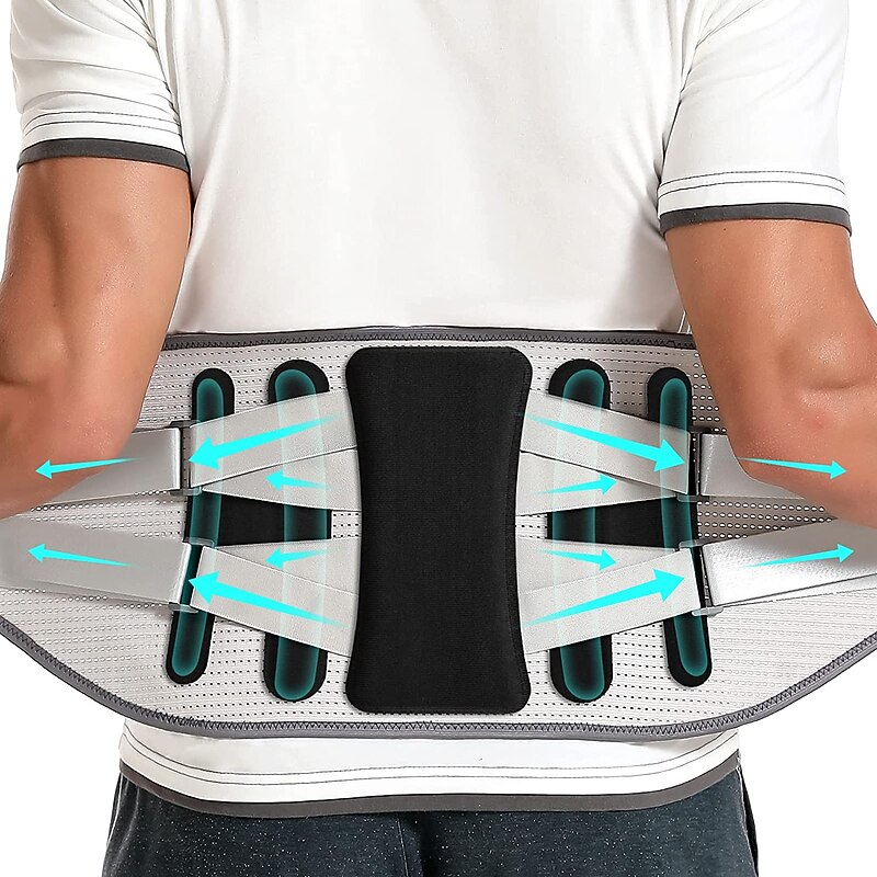 1PC Back Brace for Women Men Lower Back Pain Relief with Stays Breathable Back Support Belt for Heavy Lifting Work  Anti-Skid Lumbar Support Belt with Mesh for Sciatica Scoliosis Herniated D
