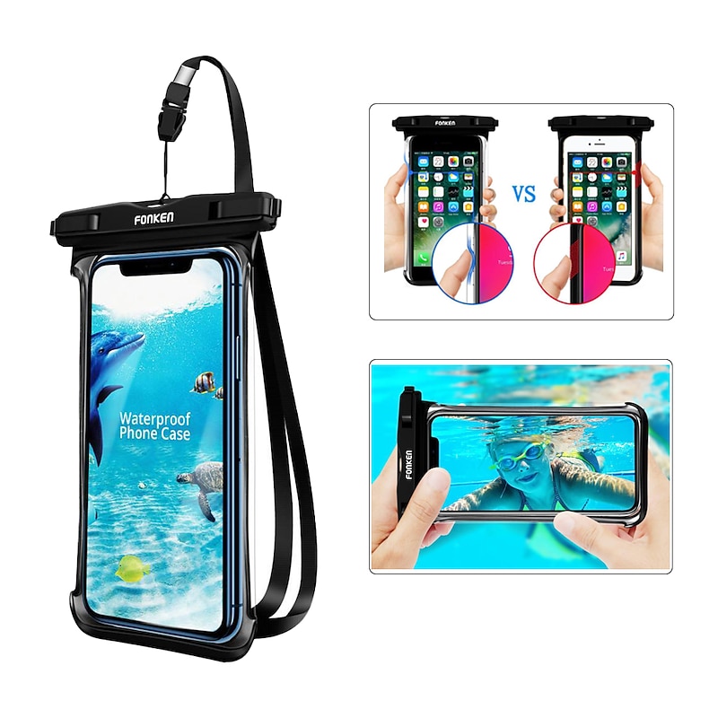Full View Waterproof Case for Phone Underwater Snow Rainforest Transparent Dry Bag Swimming Pouch Big Mobile Phone Covers
