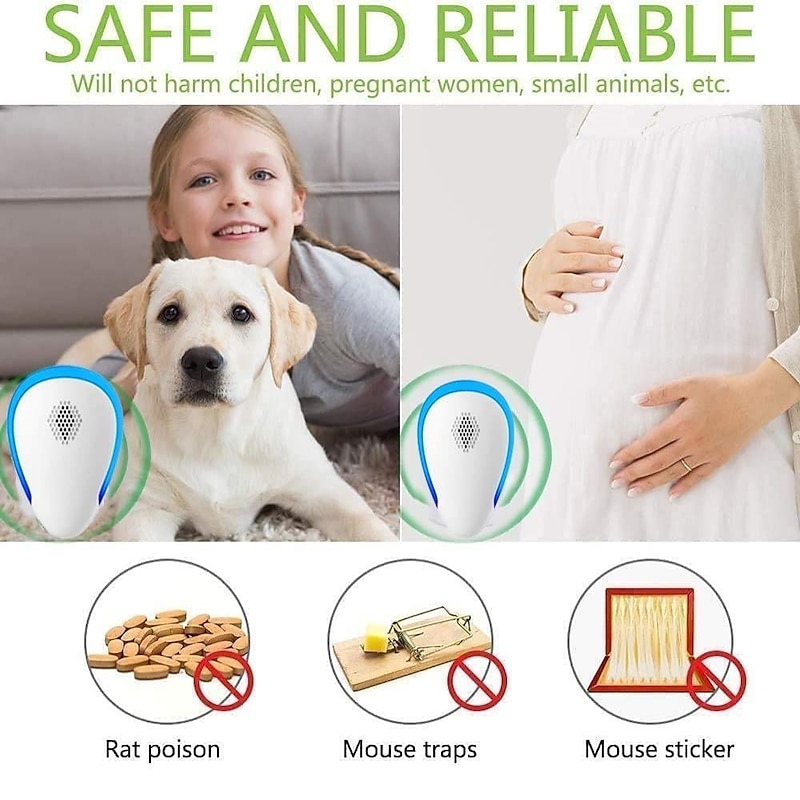 Ultrasonic Mosquito and Rat Repellent Lamp – Household Insect Killer for Living Room with Fly and Mouse Deterrent Function3