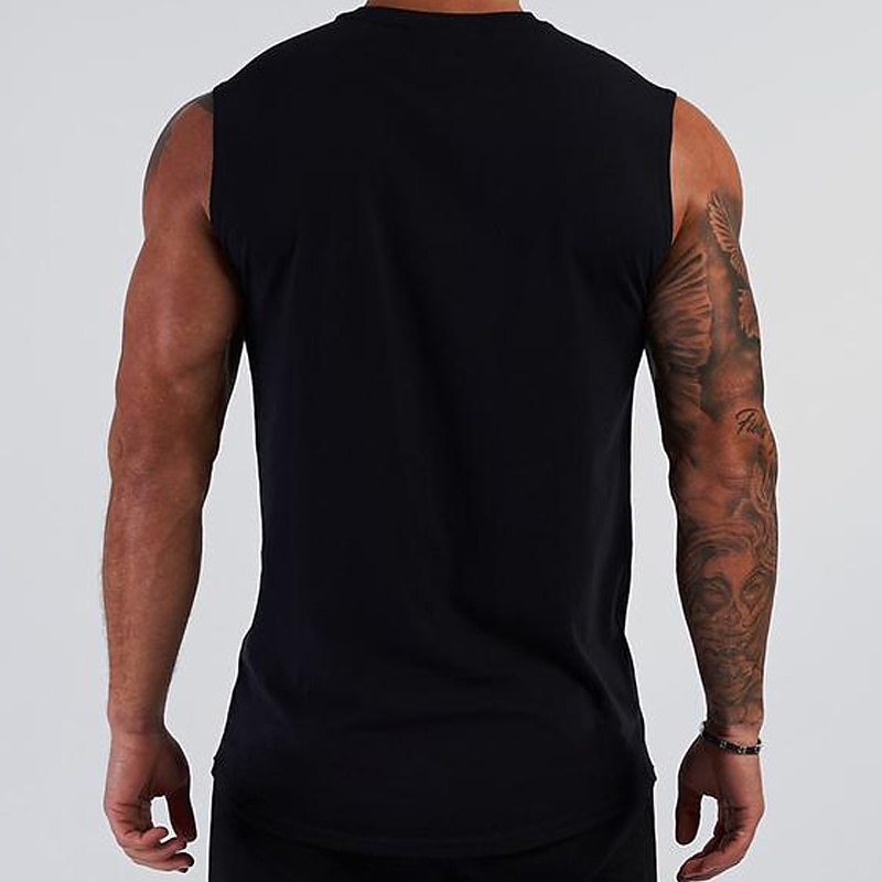 Men's Tank Top Vest Top Undershirt Sleeveless V Neck Summer Plain Fashion Muscle Workout Vacation Sport Daily Black White Wine Top Tee for Men3