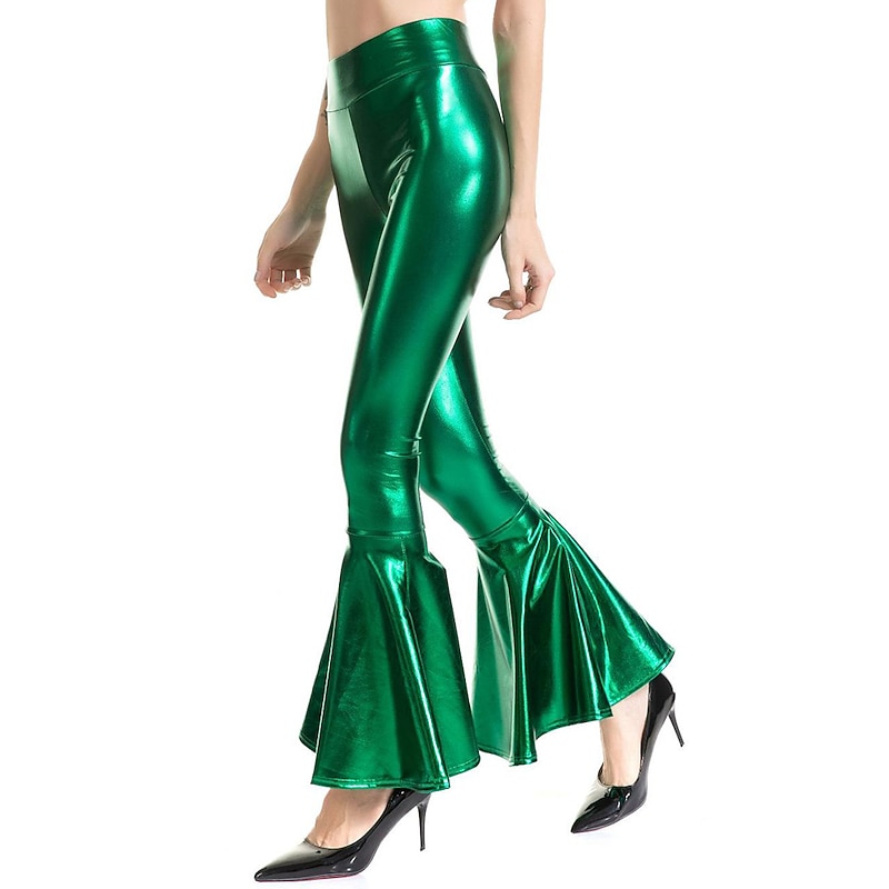 Disco Dance Costumes Exotic Dancewear Pole dance Pants Ruffles Ruching Pure Color Women's Performance Training High Polyester