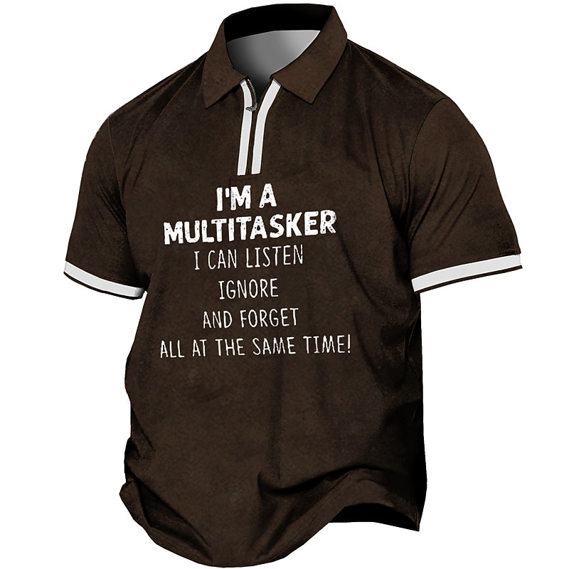 Men's Plus Size Polo Shirt Big and Tall Letter Turndown Button Short Sleeve Spring & Summer Sports Fashion Streetwear Designer Outdoor Street Tops3