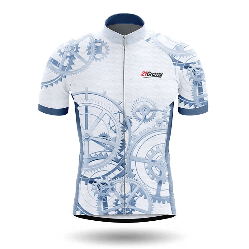 Men's Cycling Jersey Graphic Letter & Number Funny Short Sleeve Bike Top with 3 Rear Pockets Mountain Bike MTB Road Bike Cycling Quick Dry Reflective Strips Back Pocket Moisture Wicking Sports Blue2