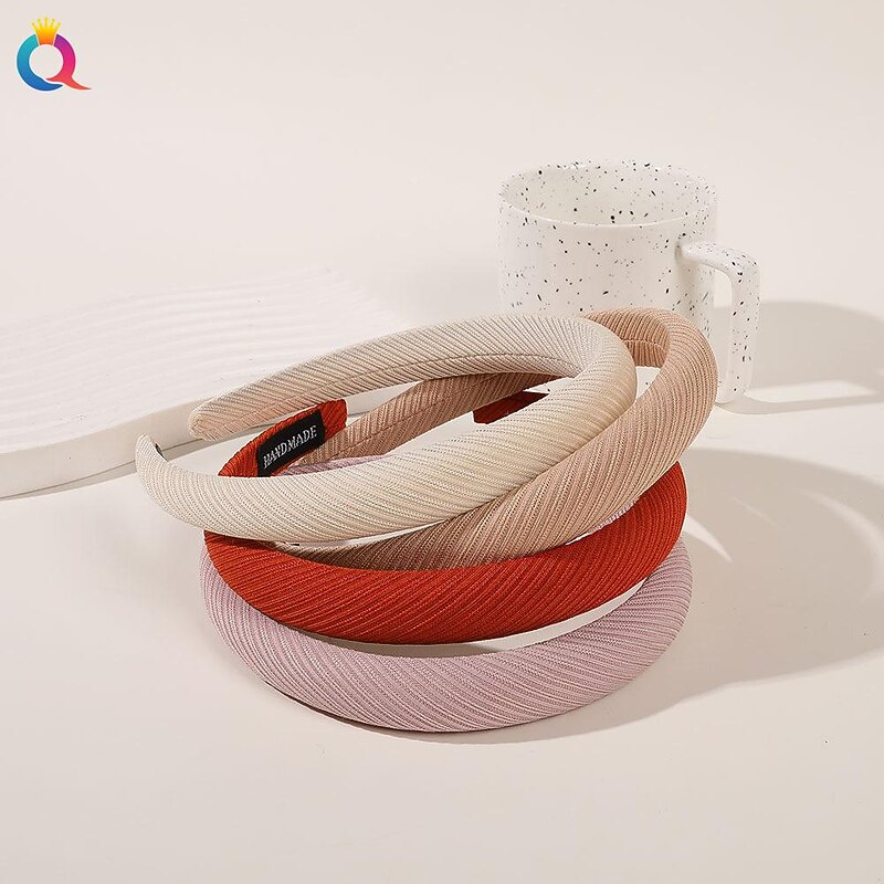 Wide Headbands for Women Girls Cute Fashion Head Wrap in Solid Color Non-slip Hair Accessories for Daily Festival Gifts2