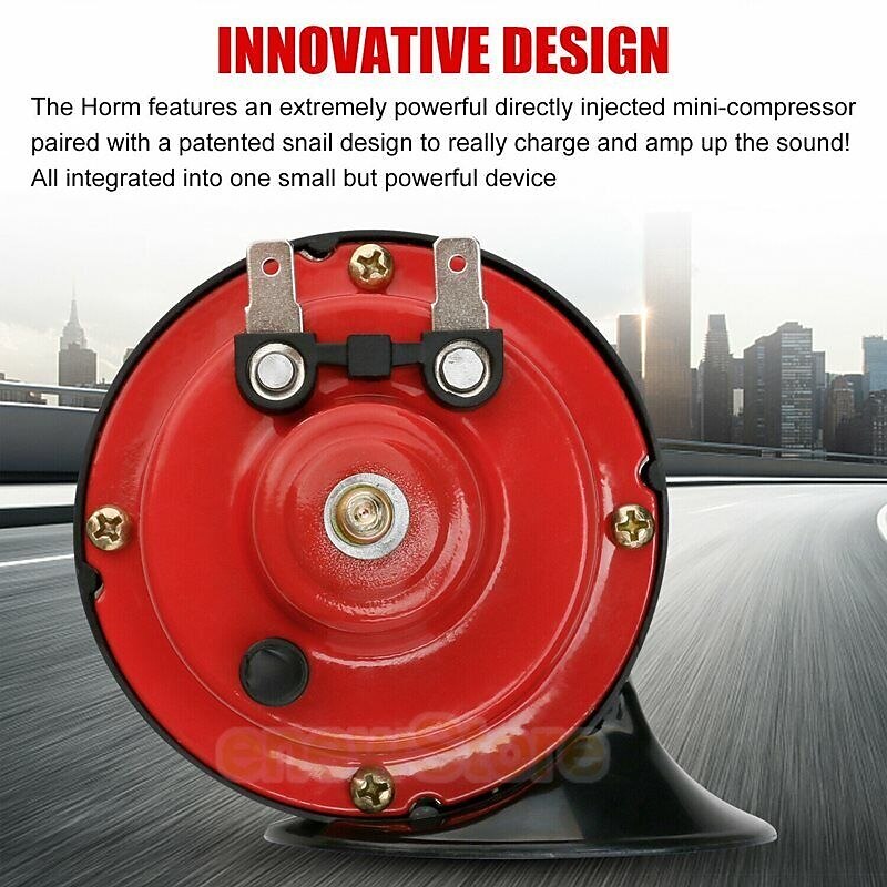 Universal Super Loud Car Horn 12V/24V Electric Snail Train Horn Super Loud Waterproof Horns Siren For Motorcycle Car Truck SUV Boat4