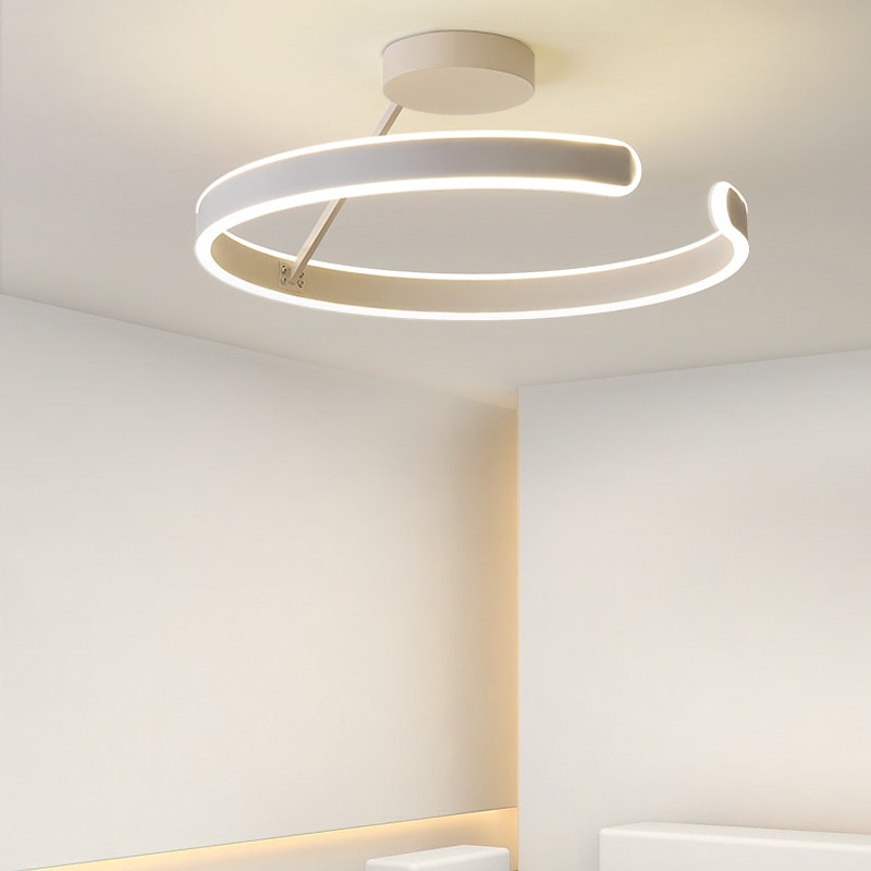 LED Pendant Light 50cm 1-Light Ring Circle Design Dimmable Aluminum Painted Finishes Luxurious Modern Style Dining Room Bedroom Pendant Lamps 110-240V ONLY DIMMABLE WITH REMOTE CONTROL