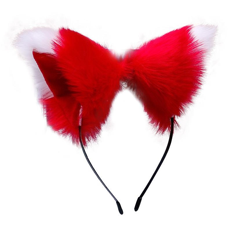 Fox Clip Cat Ears Wolf Paws Cosplay Costume Halloween Fancy Party Costume Accessories cute lolita plush kc fox ear headdress animal ear accessories cat ear headband
