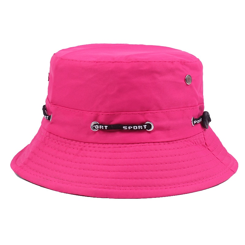 Men's Bucket Hat Black White Polycotton Streetwear Stylish Casual Daily Outdoor clothing Holiday Plain Sunscreen 8