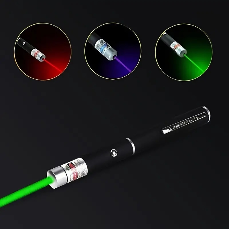 1PCS Laser Pointer, Red, Green And Purple Three-color Laser Pointe Portable Handheld Flashlight Cat Toys Red Dot Cat Toy For Indoor Cats Dogs LED Light Pointer Interactive Cat Toys2