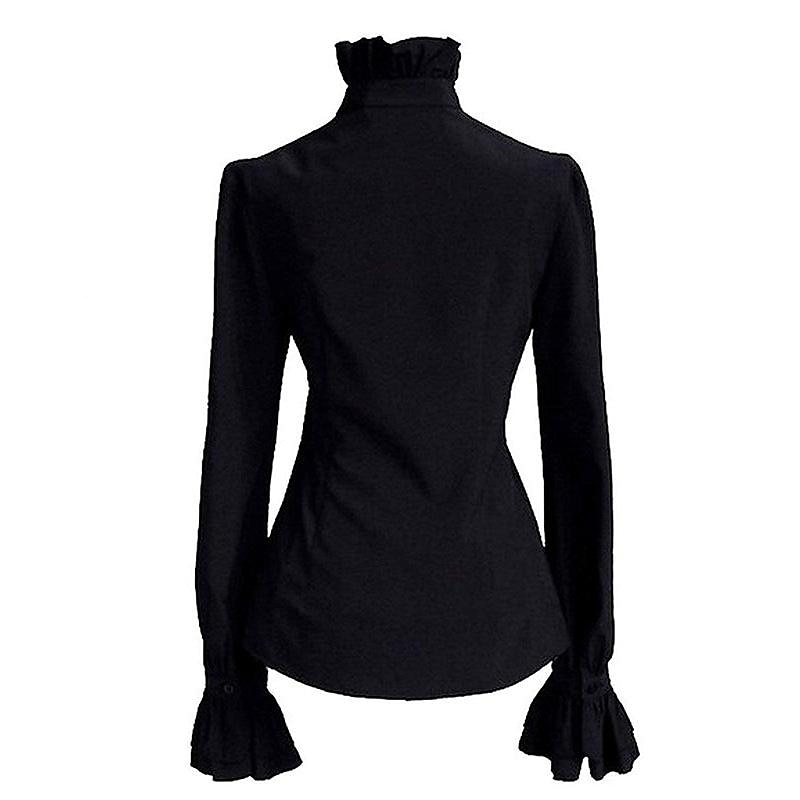 Retro Vintage Medieval Renaissance Blouse / Shirt Princess Vampire Pirate Solid Colored Fancy Dress Women's Pirate Royal Steampunk Masquerade Casual Daily Adults' Blouses3