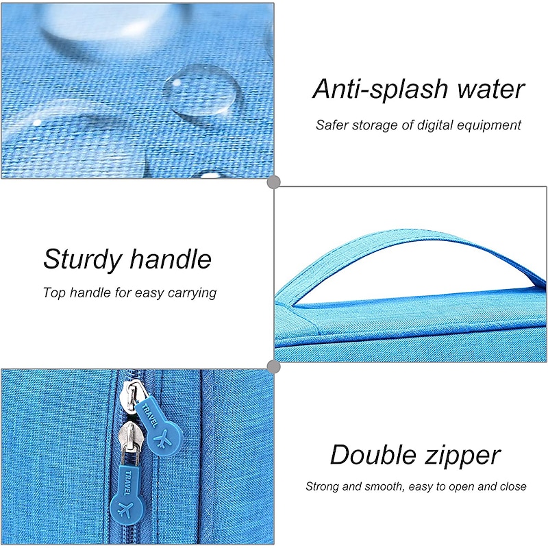 Electronics Organizer, Travel Universal Cable Organizer Bag, Waterproof Electronics Accessories Storage Cases, Storage Organizer For Cable, Charger, Phone, USB, SD Card, Hard Drives, Power Bank, Cords4