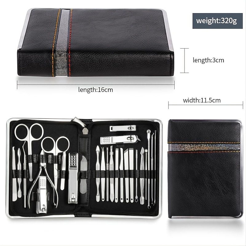 Manicure Set Pedicure Kit - 26 Pieces Manicure Kit Professional Nail Clippers, Stainless Steel Nail Care Kit Pedicure Set For Women Men2