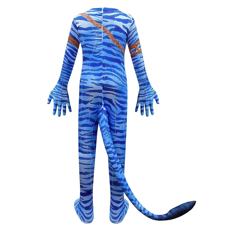 Avatar: The Way of Water Jake Sully Zentai Suits Cosplay Costume Mask Movie Cosplay for Boys Girls' Kid's Teen Carnival Children's Day2