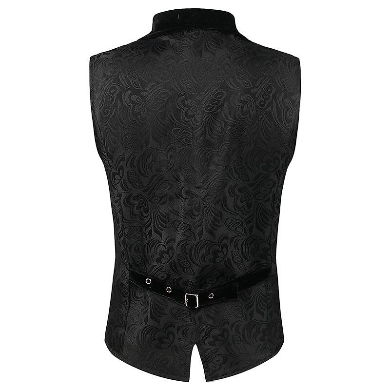 Retro Vintage Medieval Renaissance Vest Prince Knight Ritter Nobleman Jacquard Fancy Dress Men's Steampunk Masquerade Adults' waistcoat4