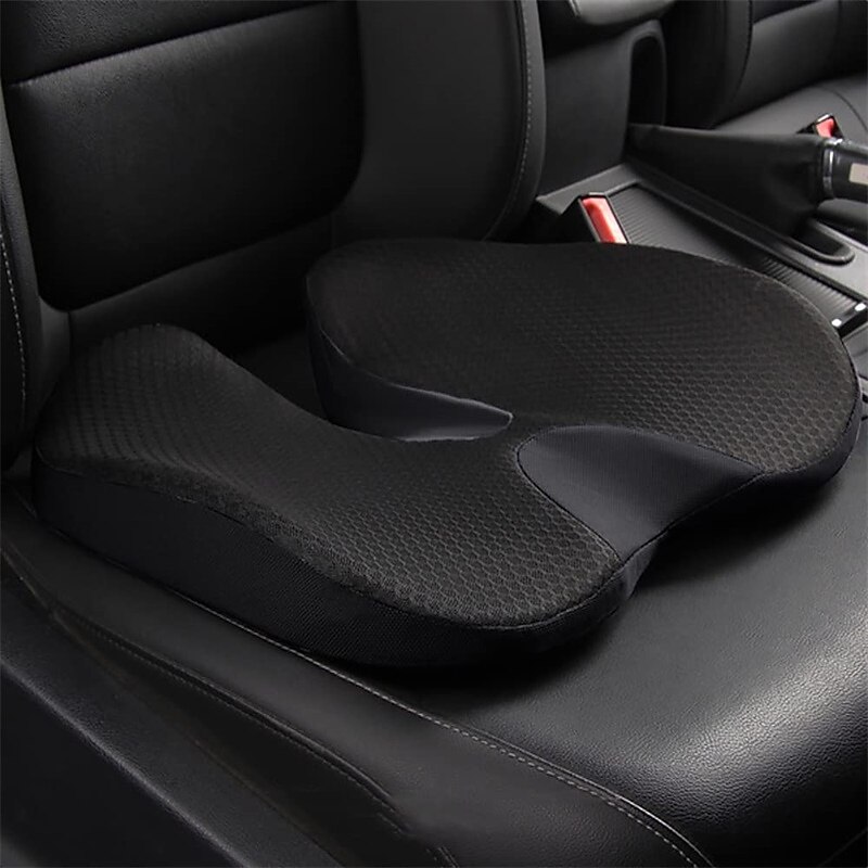StarFire Car Seat Cushion - Larger Size Memory Foam Coccyx Seat Cushion to Improve Driving View and Increased Comfort - Sciatica & Lower Back Pain Relief - Seat Cushion for Truck Office Chair3