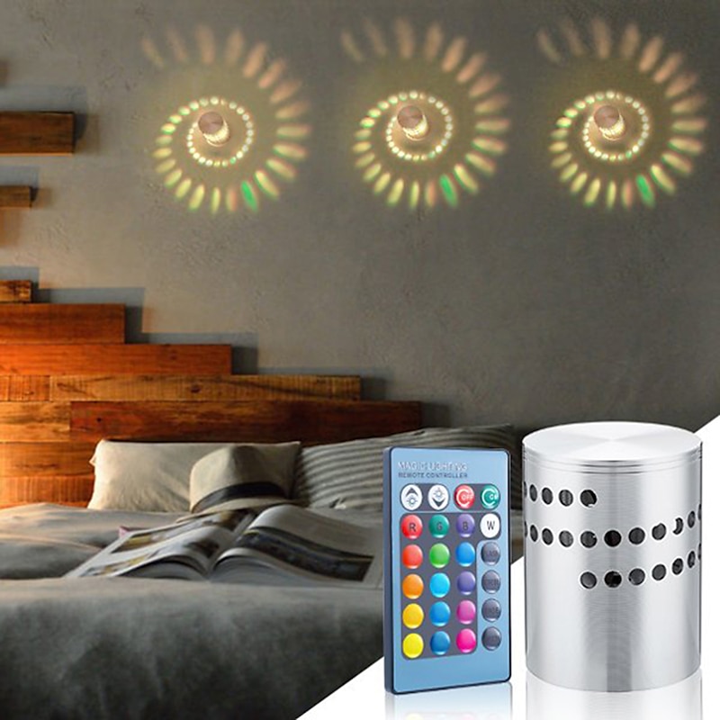 Dimmable Color Gradient Modern Nordic Style LED Wall Lights Aluminium Alloy Wall Light 90-264V 3 W3