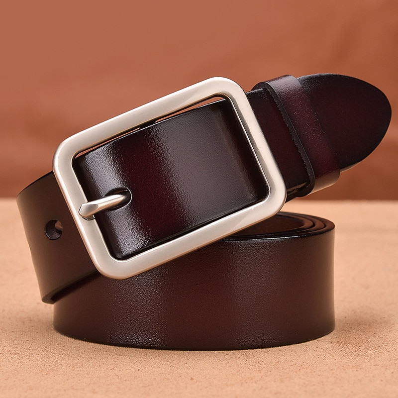 Men's Leather Belt Casual Belt Black Red Dermis Retro Traditional Plain Daily Wear Going out Weekend4