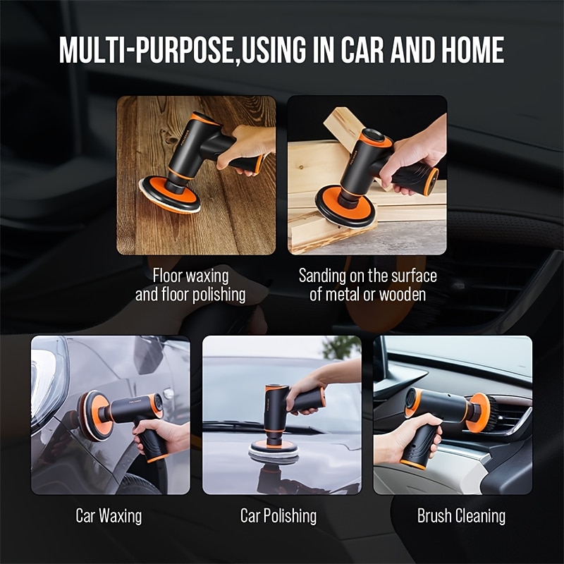 Car Polisher Car Wireless Rechargeable Adjustable Waxing Machine Multifunctional Portable Polishing Tool Car Accessories2