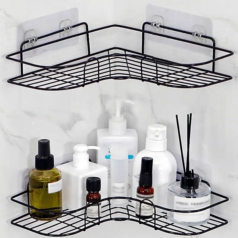 Shower Caddy Bathroom Shelf Bathroom Kitchen No Punching Triangle Storage Rack, Bathroom Accessories