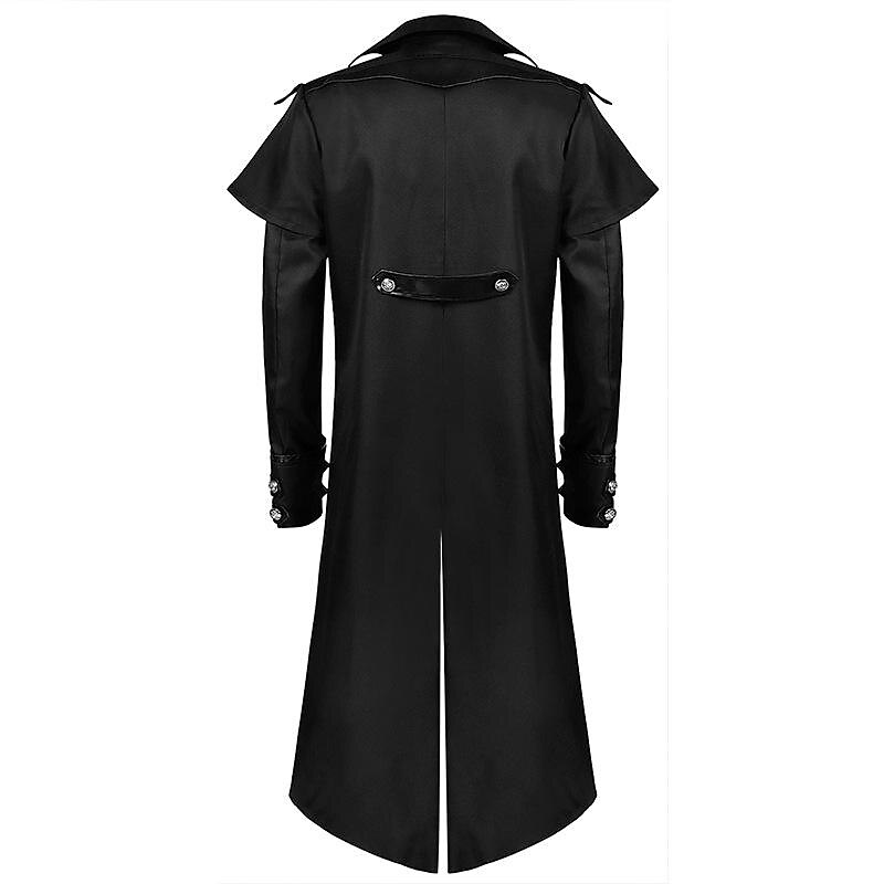 Retro Vintage Medieval Renaissance Coat Prince Knight Ritter Nobleman Solid Colored Fancy Dress Men's Steampunk Masquerade Adults' Coat3