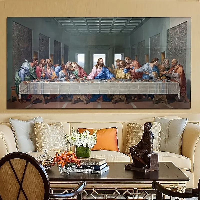 1PC Leonardo Da Vinci's The Last Supper Posters And Print Wall Art Canvas Painting Famous Painting Art For Living Room Cuadros Decor No Frame3