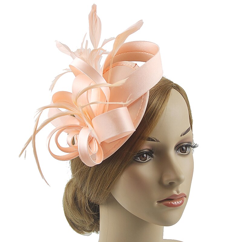 Headbands Fascinators Hats  / Polyamide Fedora Hat Floppy Hat Fall Wedding Party / Evening Holiday Tea Party Horse Race Vintage Elegant With Feather Appliques Headpiece Headwear3
