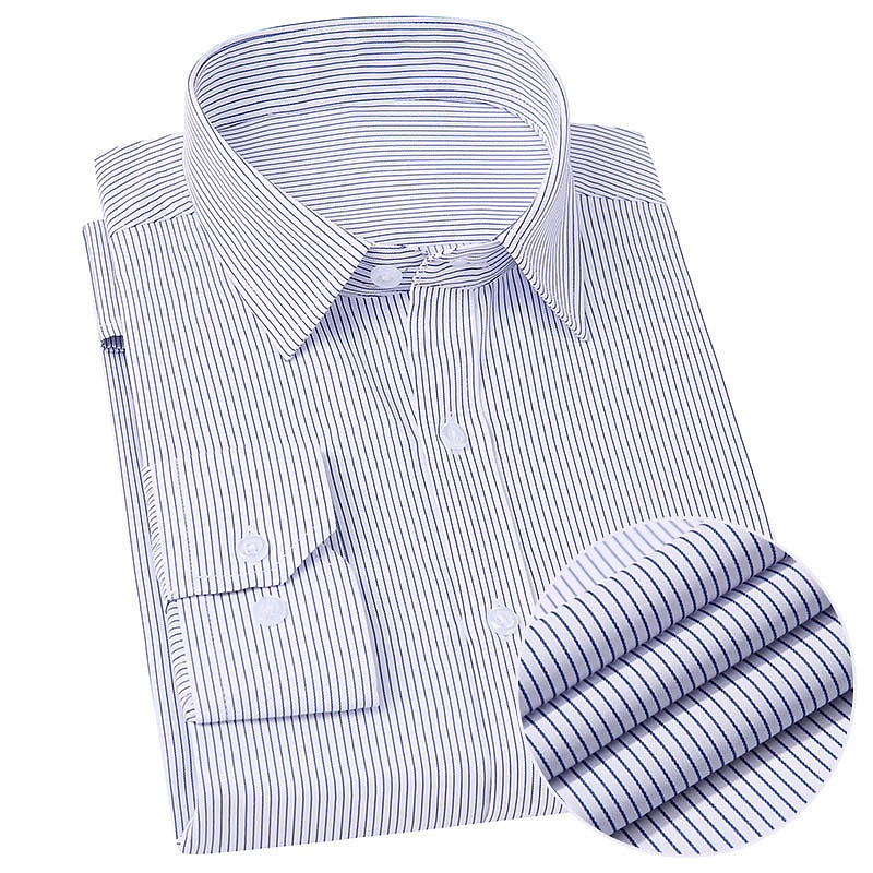 Men's Dress Shirt Stripe Wedding Outdoor Grape Blue Purple Light Blue Long Sleeve Turndown Summer Spring & Summer Clothing Apparel Print4
