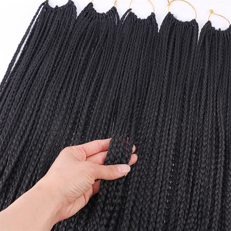 Box Braids Crochet Hair 6 Packs 24 Inch Ombre Dark Roots Honey Blonde 3X Goddess Senegalese Twist Tissage Fiber Kanekalon Braiding Hair Extensions 22 Strands/Pack 100g2