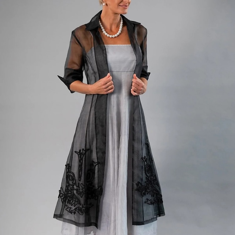 Shawl & Wrap Shawls Women's Wedding Guest Wrap Pure Elegant Sun Protection Half Sleeve Tulle Wedding Wraps With Embroidery For Party Evening Spring &