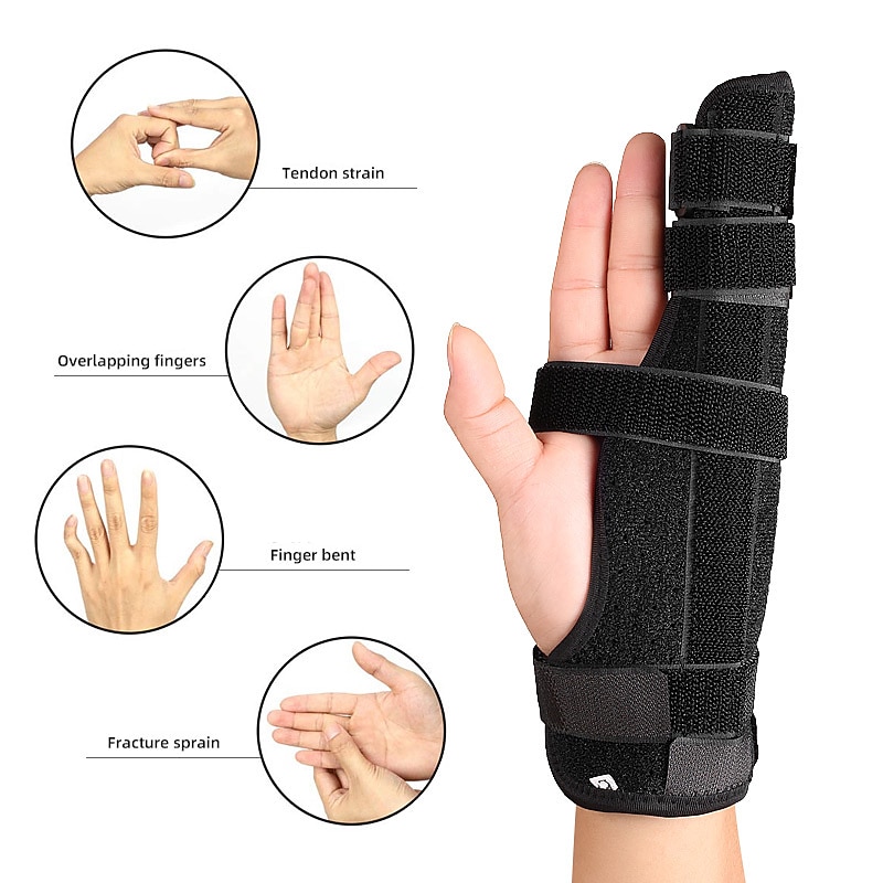 Metacarpal Finger Splint Hand Brace  Pinky Finger Splint For Boxer Fractures Broken Ring Little Finger Cast Trigger Finger Immobilizer Straightener Ulnar Gutter Splint Support - Right Large2