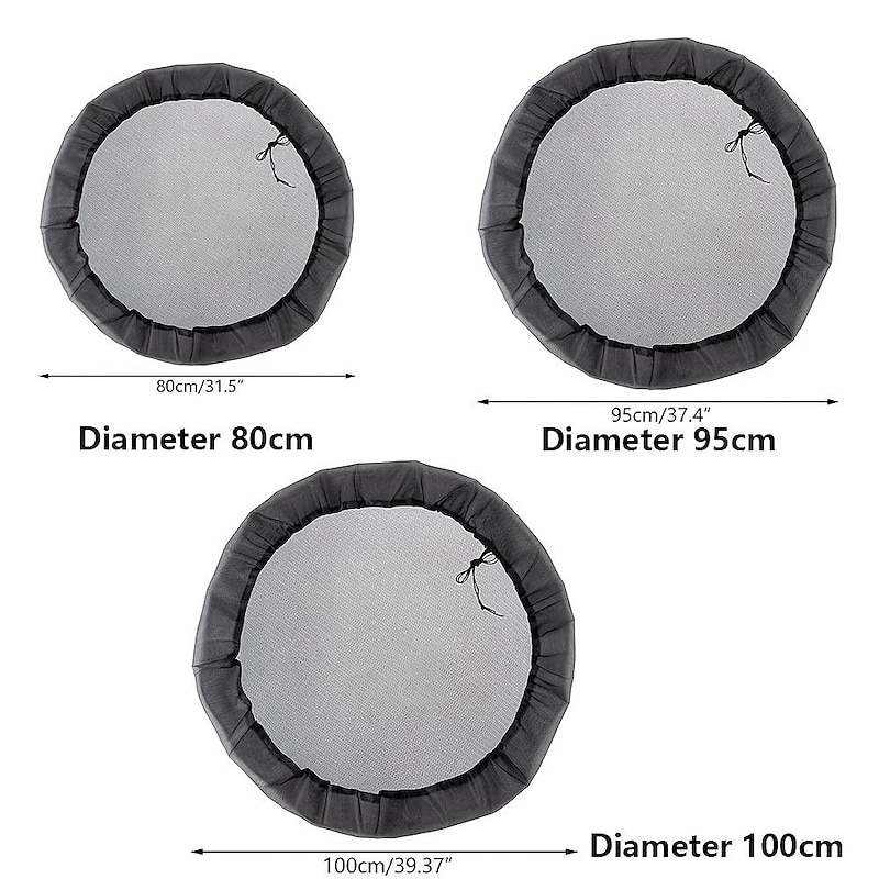 Adjustable Mesh Cover For Rain Barrel, Anti Falling Leaves Filter Screen, Gardening Supplies2