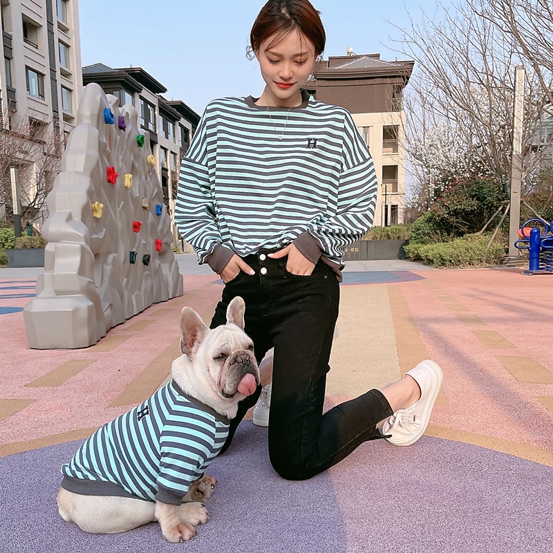 Dog Cat Sweatshirt Matching Outfits Casual Simple Style Soft Washable Comfortable Outdoor Casual Daily Dog Clothing for Bichon Frise Pomeranian Baby Pet Papillon Small3