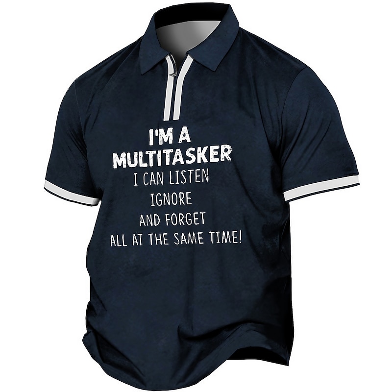 Men's Plus Size Polo Shirt Big and Tall Letter Turndown Button Short Sleeve Spring & Summer Sports Fashion Streetwear Designer Outdoor Street Tops