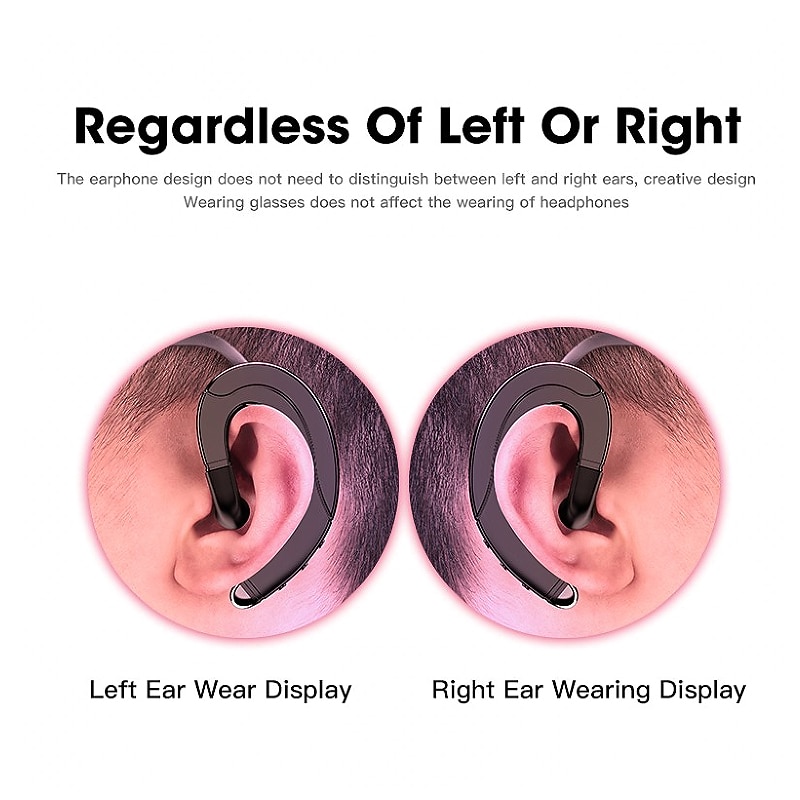 F8 Bone Conduction Ear Hook Earphone Bluetooth 5.0 HIFI Stereo Wireless Headphone With Mic Waterproof Sports Earbuds For Xiaom3