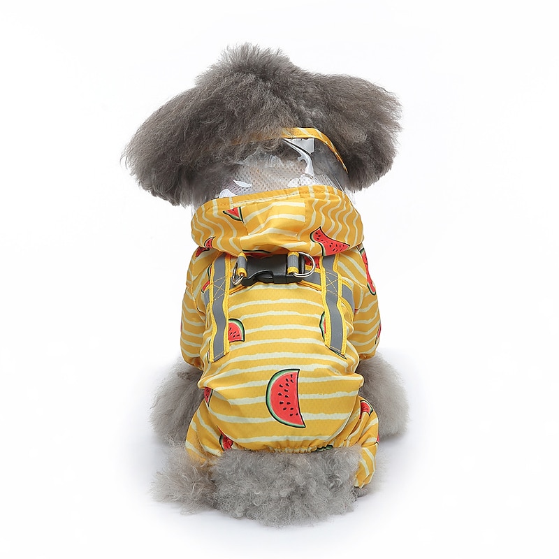 Dog Cat Rain Coat Rain Jacket Fashion Casual Reflective Waterproof Soft Washable Comfortable Outdoor Casual Daily Dog Clothing for Bichon Frise Pomeranian Baby Pet Papillon Small3