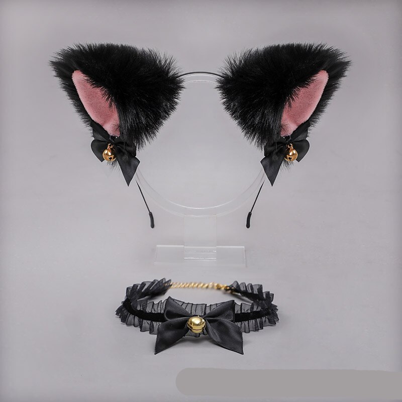 Fox Cat Ears Anime Cosplay - Animal Wolf Headwear Carnival Headband Headpiece Costume Accessories with Bells