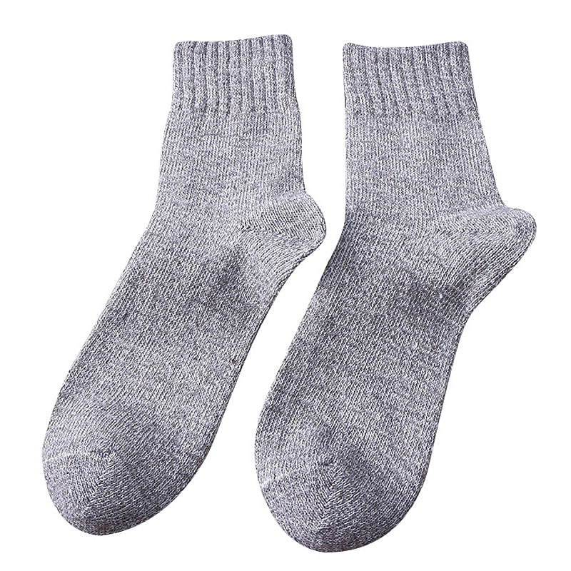 Men's 5 Pairs Socks Wool Socks Crew Socks Rainbow Color Plain Daily Wear Vacation Weekend Warm Fall & Winter Warm Ups4
