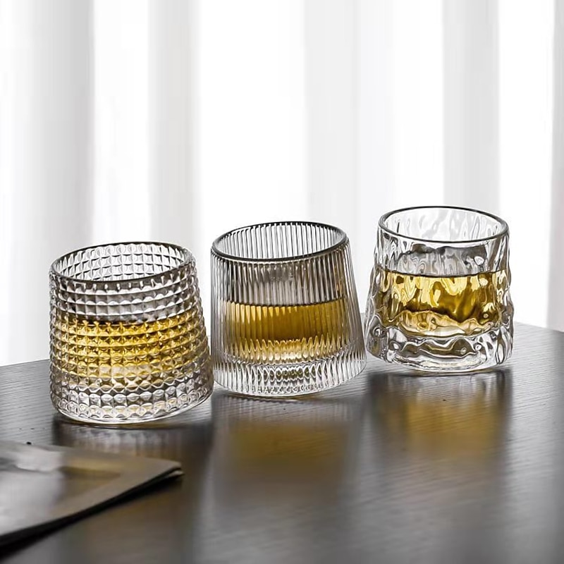 Bar Rotating Whiskey White Wine Gyro Cup Household Beer Red Wine Glass Shaker Tumbler Cup Whiskey Ice Cube Ice Maker2