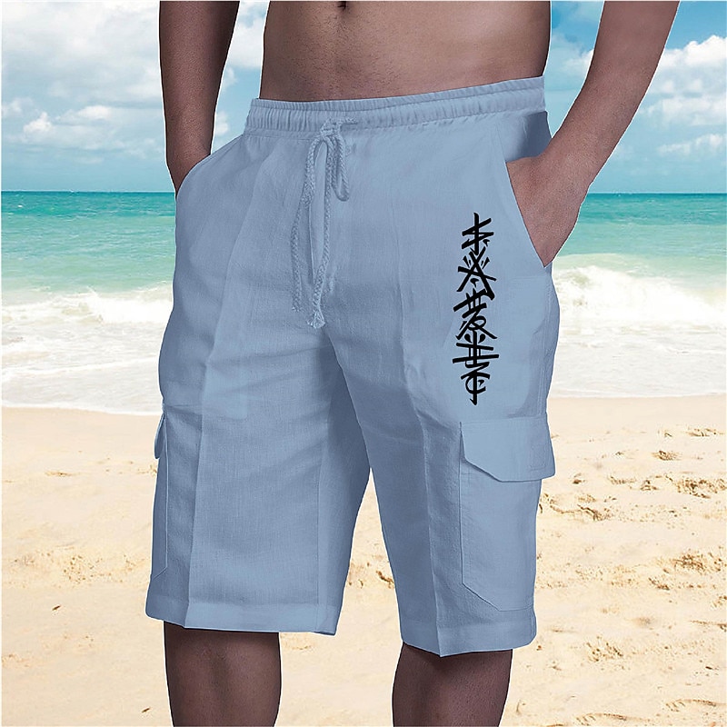 Men's Graphic Slogan Shorts Summer Shorts Beach Shorts Mid Waist Streetwear Designer Casual Daily Holiday Drawstring Elastic Waist Print Designer Clothing Apparel4