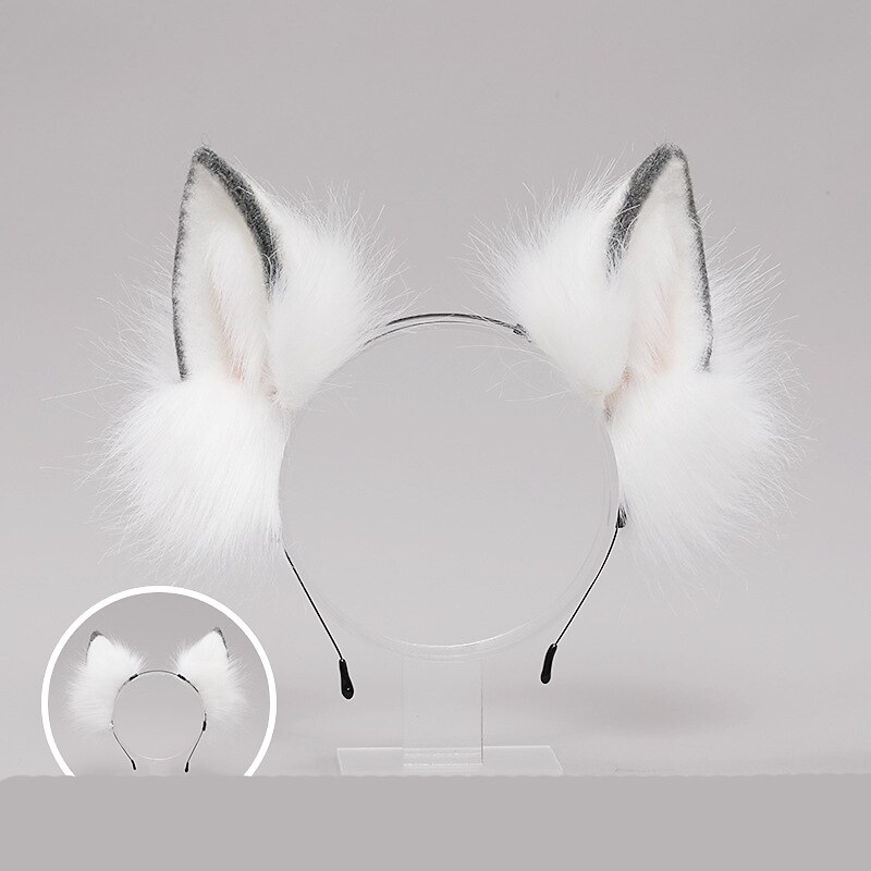 Fox Clip Cat Ears Headband Wolf Paws Cosplay Costume Carnival Fancy Party Costume Accessories4