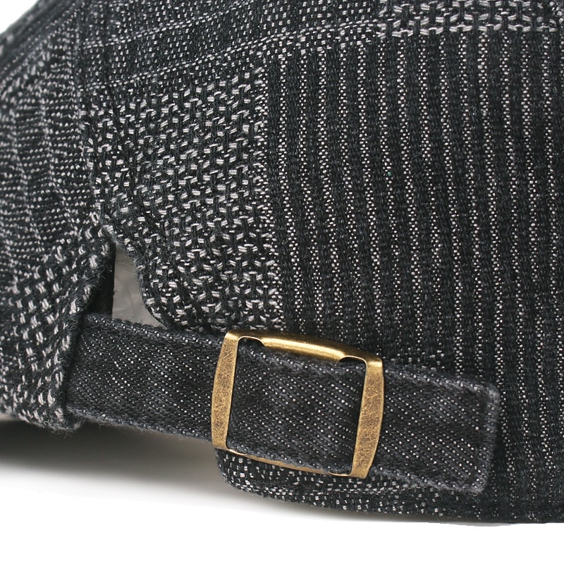 Men's Flat Cap Black Blue Denim Streetwear Stylish 1920s Fashion Outdoor Daily Going out Lattice Warm 5