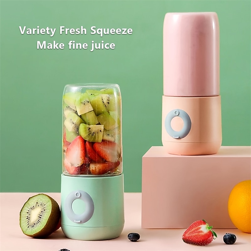 Mini Portable Mixer Cup 500ML Fruit Veggie Juicer Portable Blender For Fresh JuiceFresh Juice BlenderBlender Cup ElectricPersonal Size Blender For Shakesand SmoothiesUSB Charging Blender