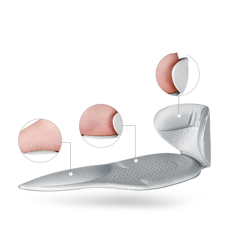 1PC Shoe InsolesHeel InsolesSponge Shoes Pads with Heel Grips InsertsHeel CushionsHigh Heel Inserts Great for Loose Shoes Metatarsal or Arch PainFeet Sore ReliefWomen3