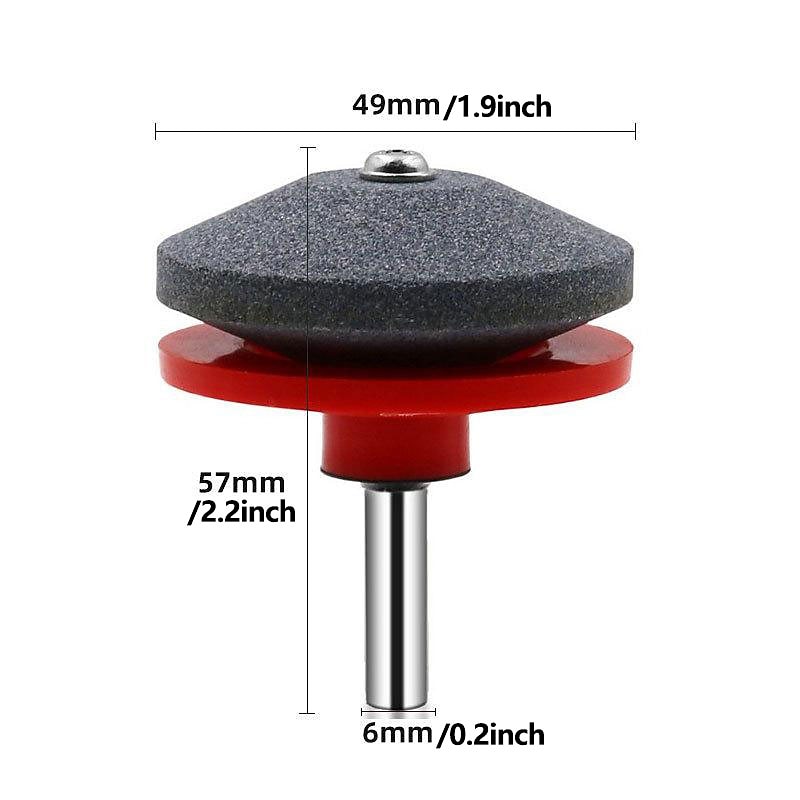 1pc Faster Lawn Mower Sharpener, Lawnmower Blade Sharpener, Universal Grinding Rotary Drill Cuts2