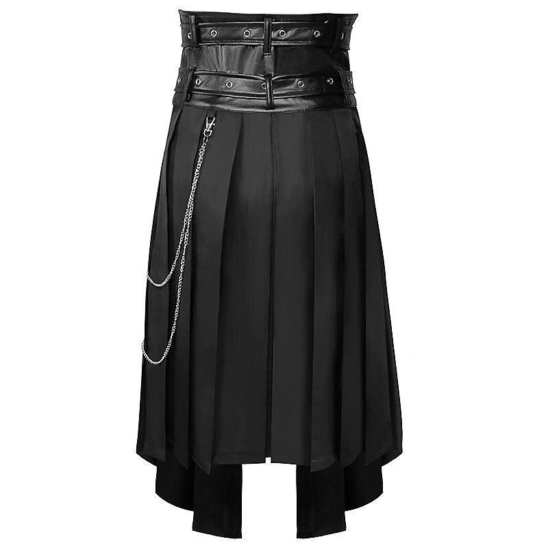 Retro Vintage Medieval Renaissance Skirt Vampire Solid Colored Fancy Dress Men's Steampunk Casual Daily Adults' Skirts4